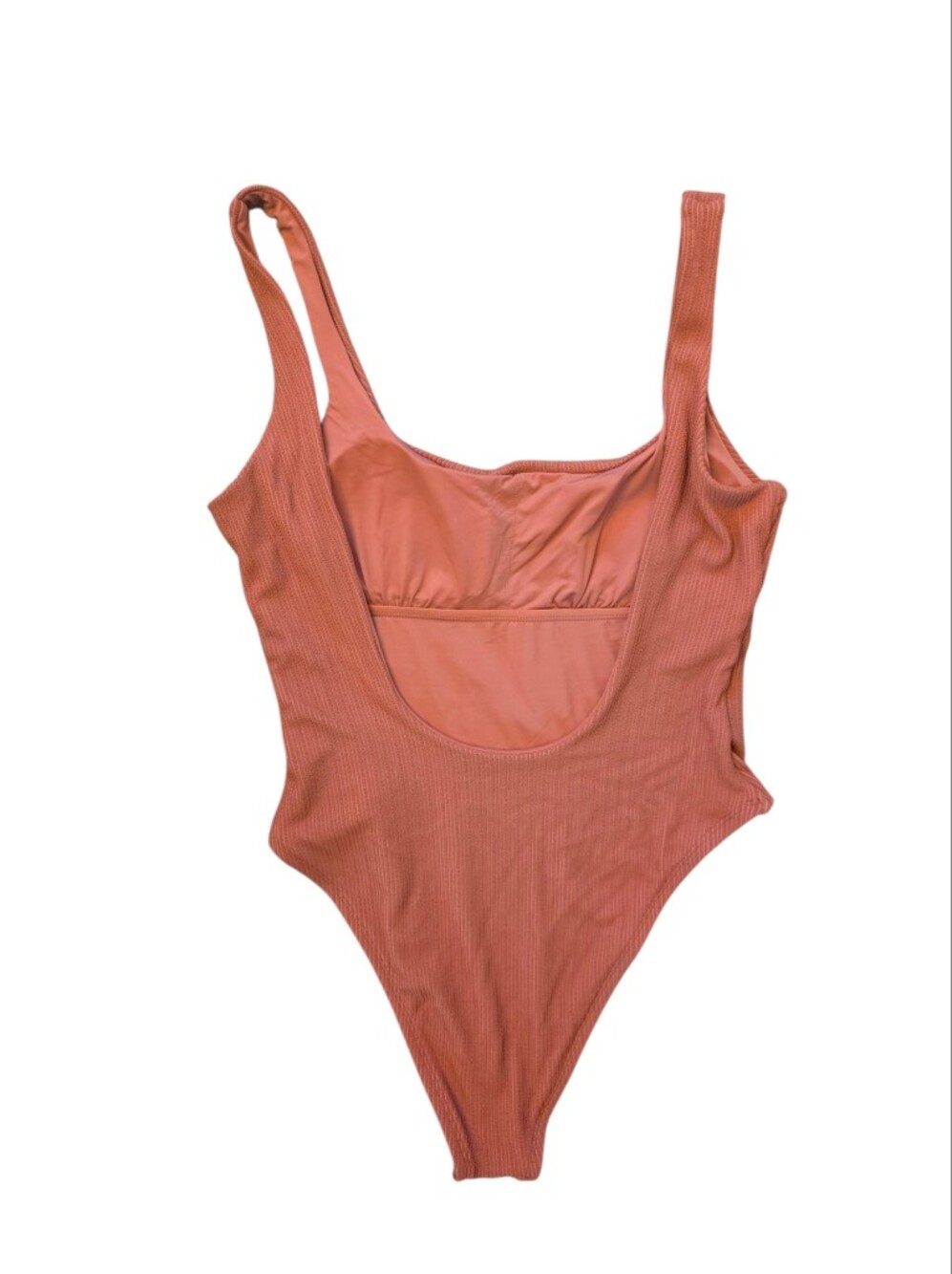 Vitamin A Rust Ribbed One-Piece Swimsuit - Picture 2 of 5